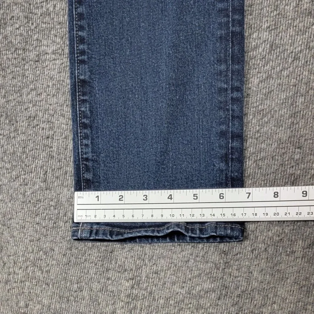 J Crew Jeans Mens 32x30* Blue Dark Wash Flex Straight Leg Stretch Denim